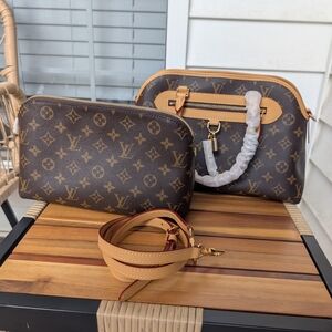 Designer Inspired - Monogram Crossbody Bag Set